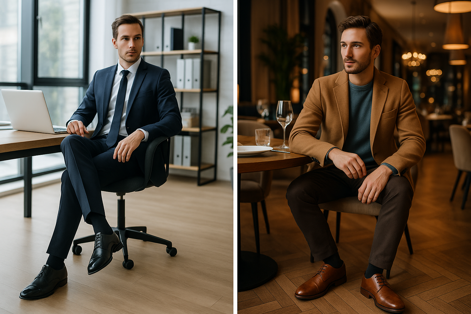 Men's Premium Leather Dress Shoes Lifestyle