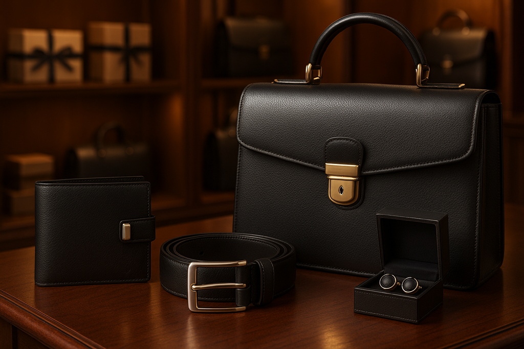 Premium Leather Accessories - Single Display