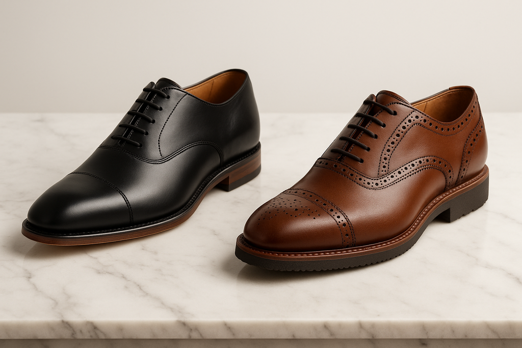 Men's Professional Leather Oxford Shoes Display