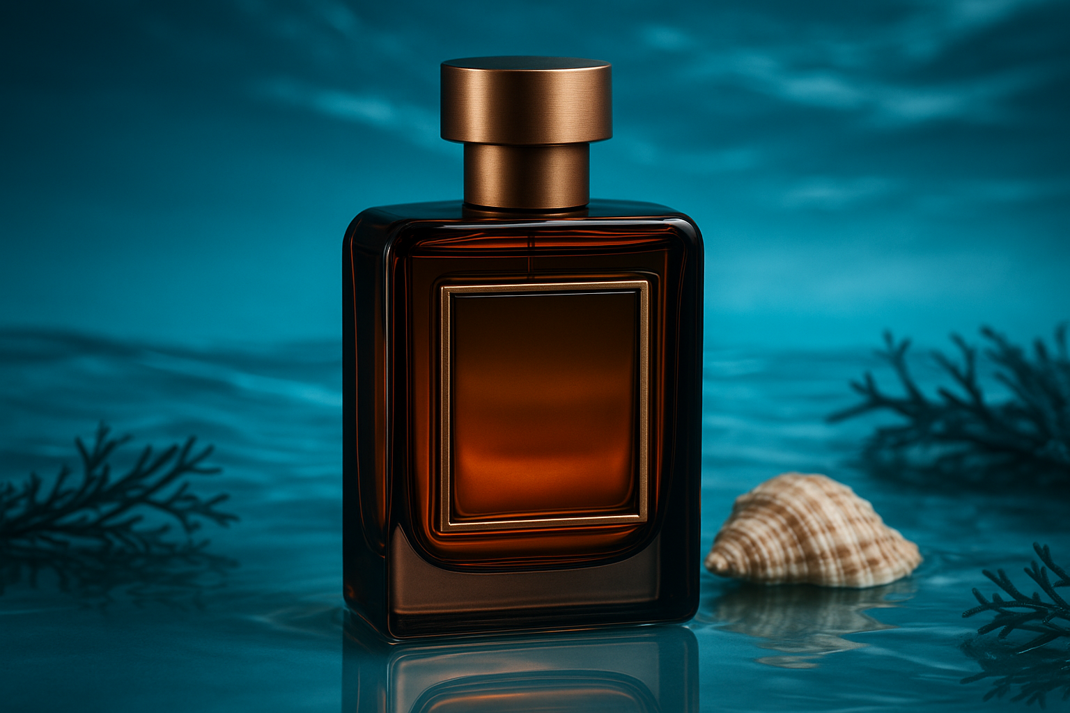 Amber Glass Aquatic Marine 100ml Standard - Fresh Confident Daily Scent