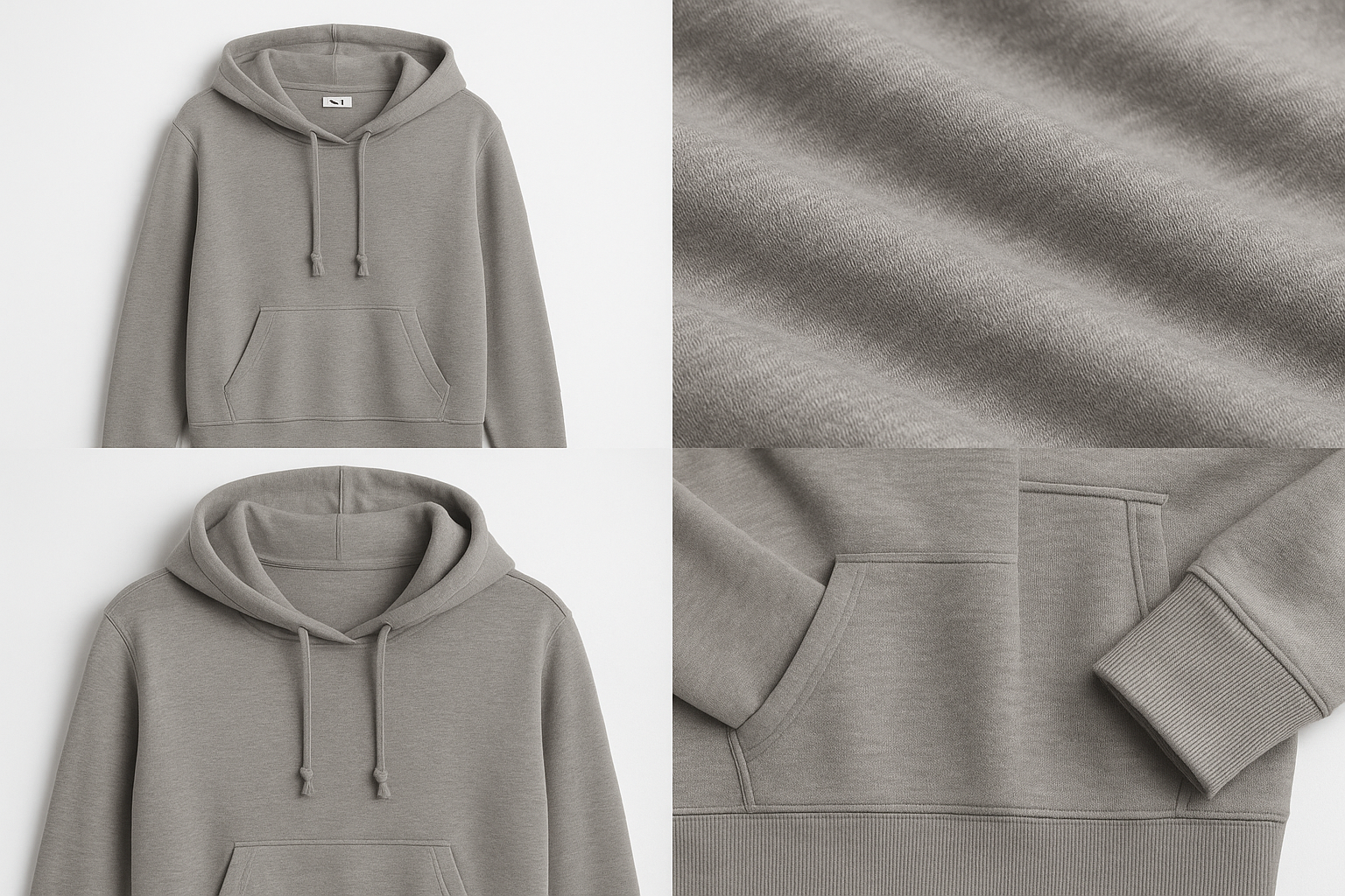 Heather Gray XL - Premium Detail Features