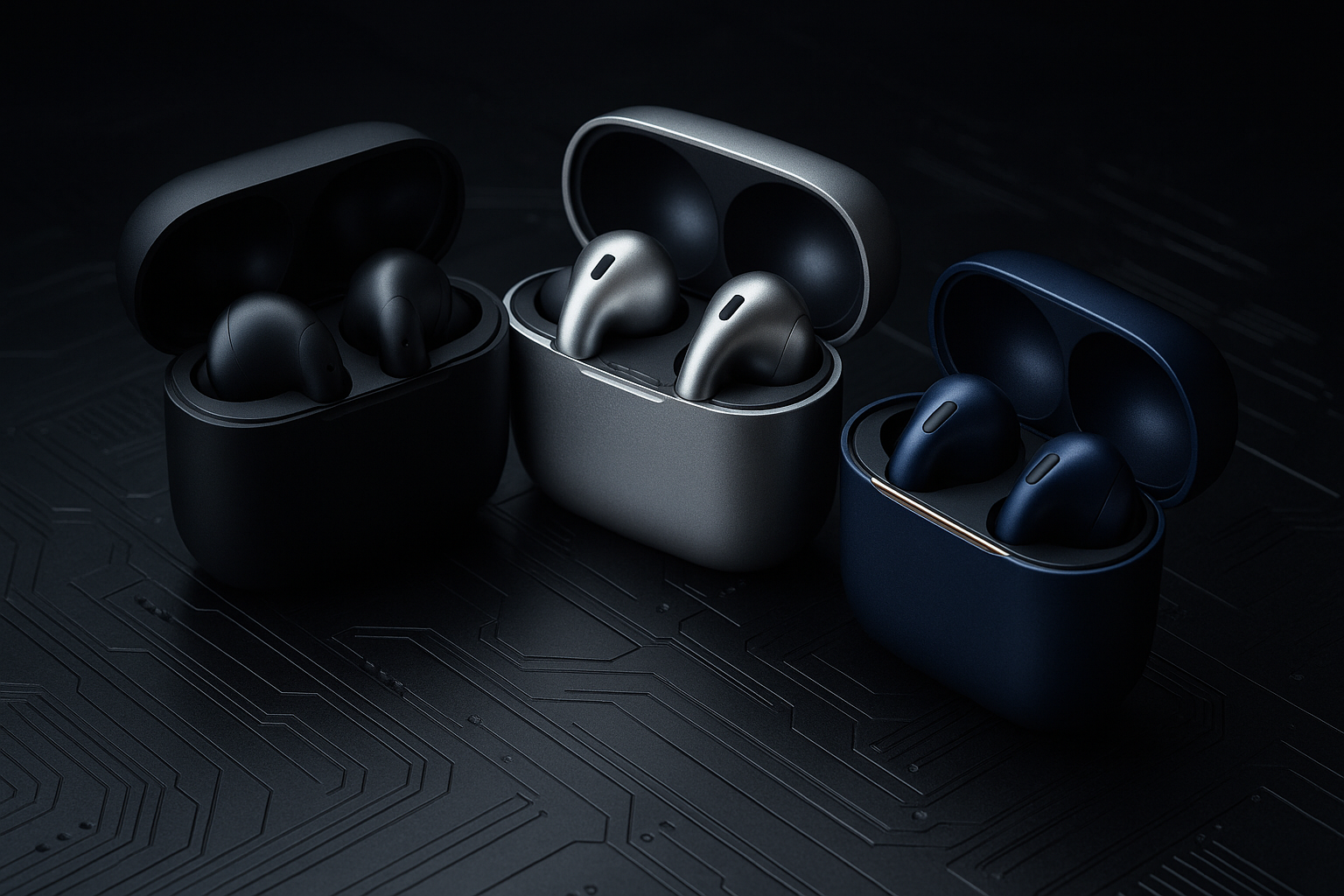 Men's Premium Wireless Earbuds Collection - Product Display