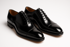 Oxford Cap-Toe Black Leather - Classic Formal Style