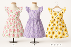 Girls' Floral Summer Dress Collection - Product Display