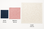 Size Comparison Display - Three Scarf Sizes
