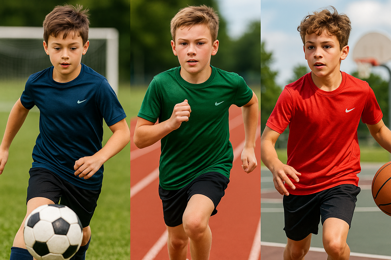 Boys Athletic T-Shirt Action Sports