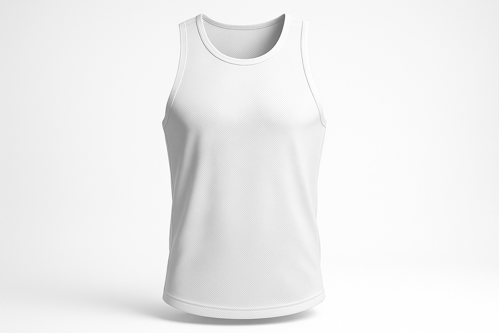 White Athletic Tank Top - Athletic Fit