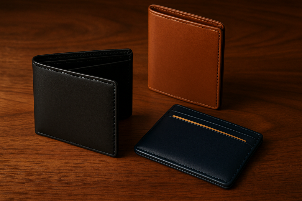 Men's Professional Leather Wallet Collection - Product Display