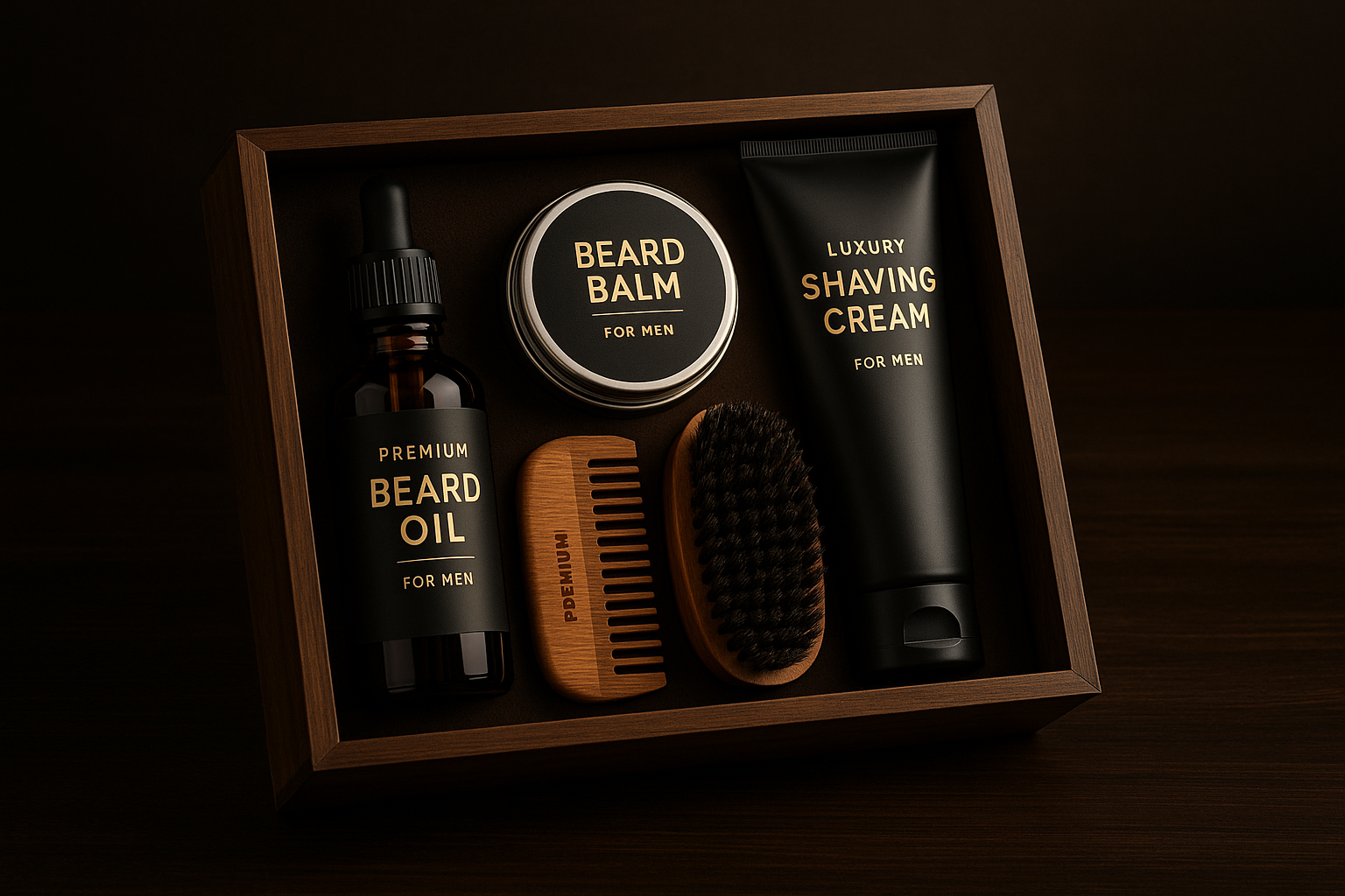 Men's Premium Grooming & Beard Care Kit Display