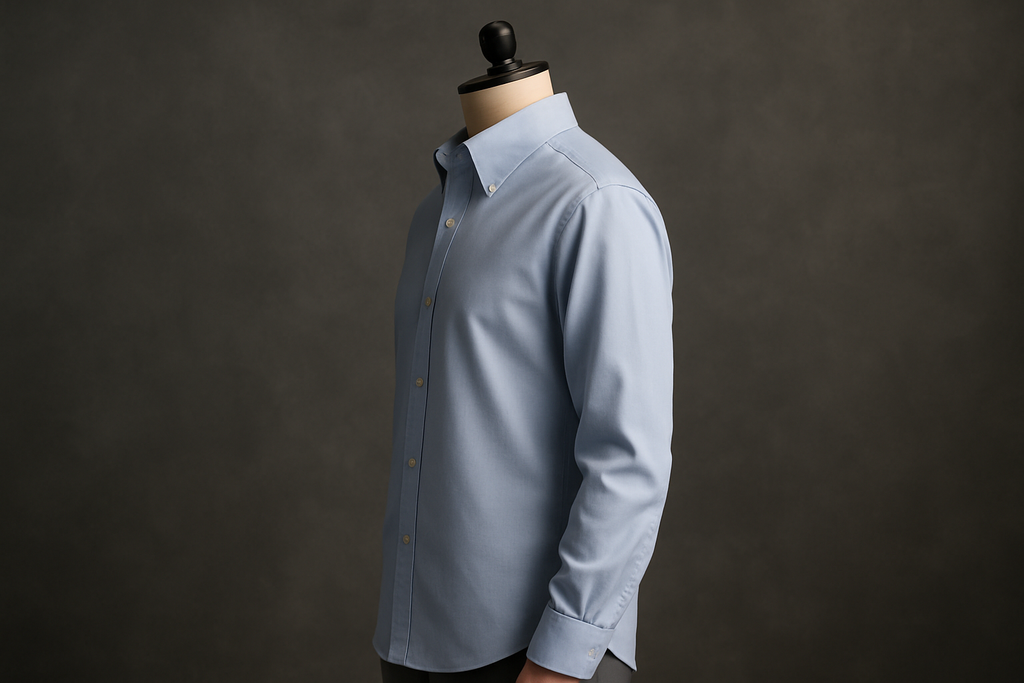 All-Gender Classic Button-Down - Light Blue Side View