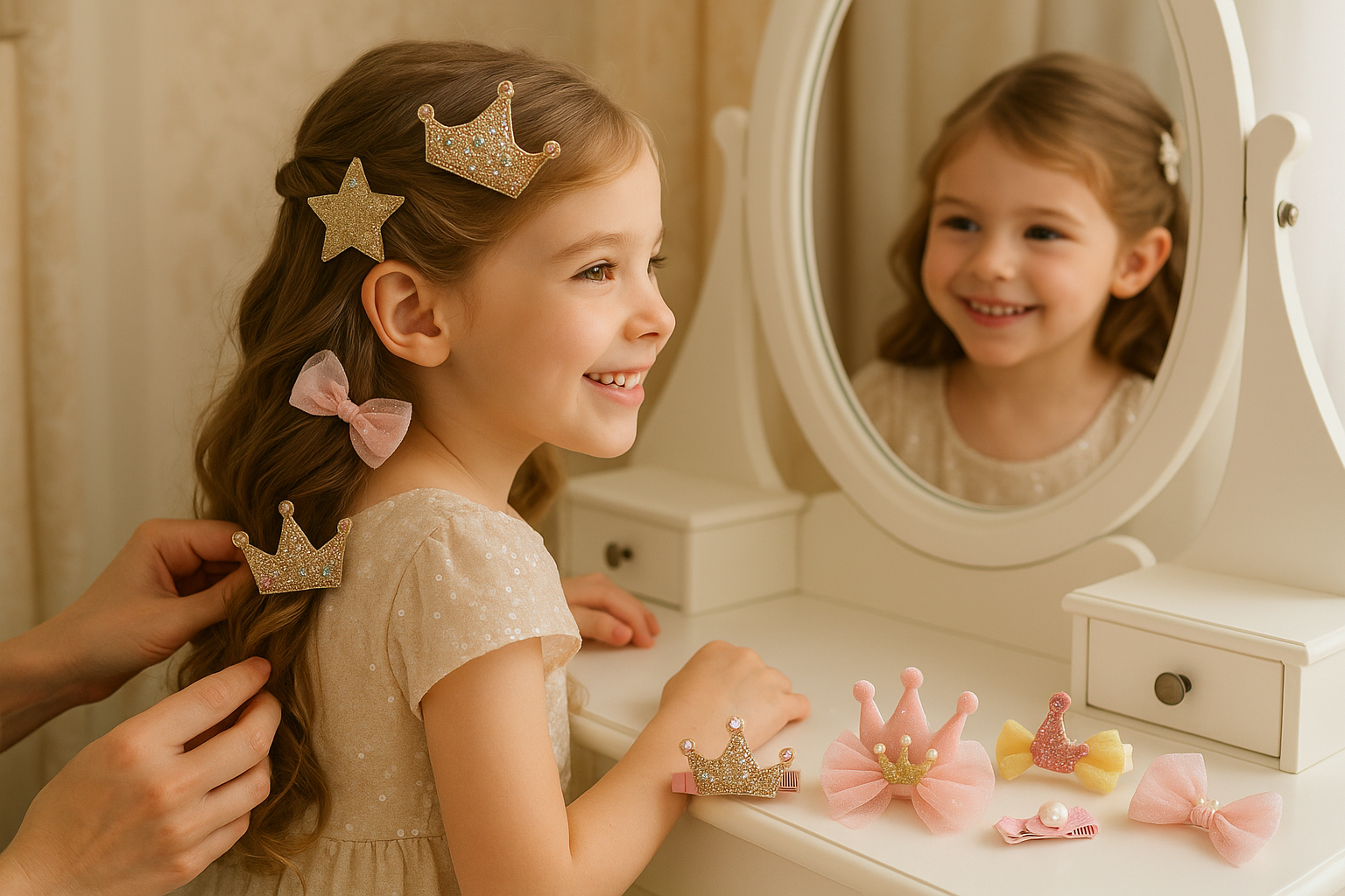 Girls' Princess Hair Accessories Set - Lifestyle Image