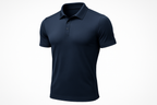 Navy Blue Performance Polo - Moisture-Wicking Slim Fit