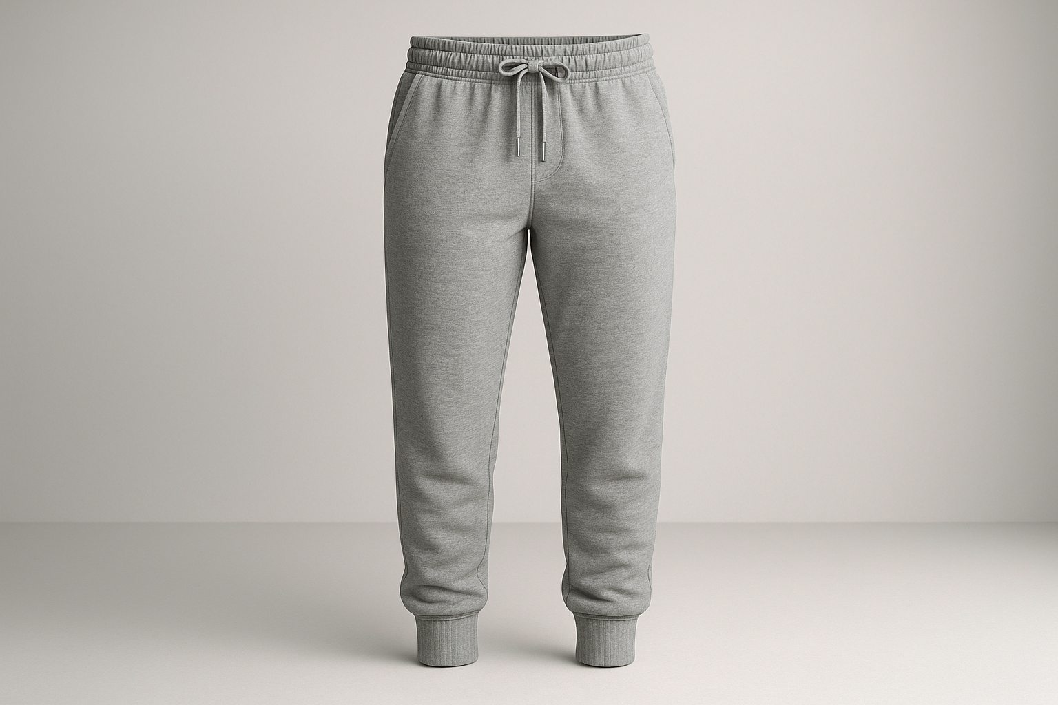 All-Gender Comfort Joggers - Heather Gray Front View