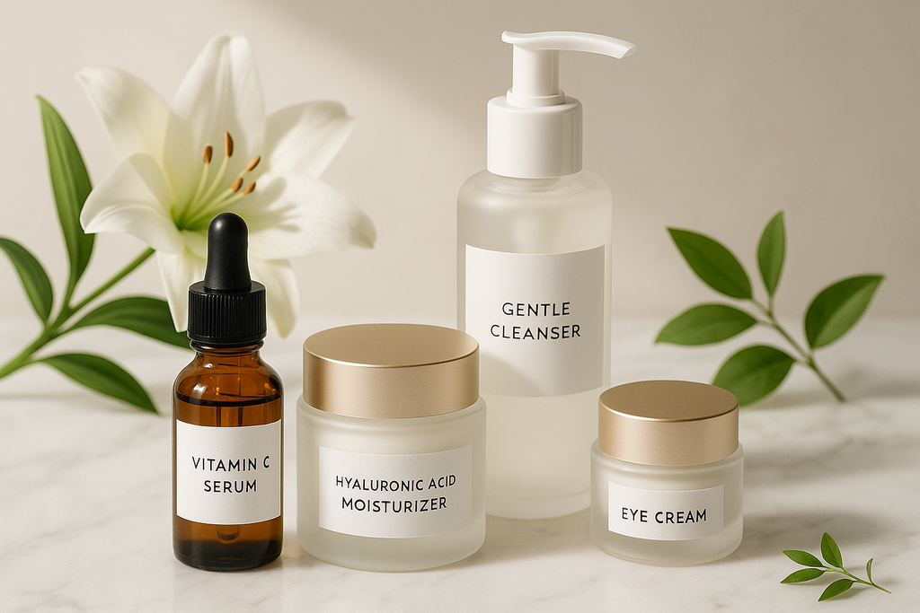 Women's Luxury Skincare Set - Product Photography