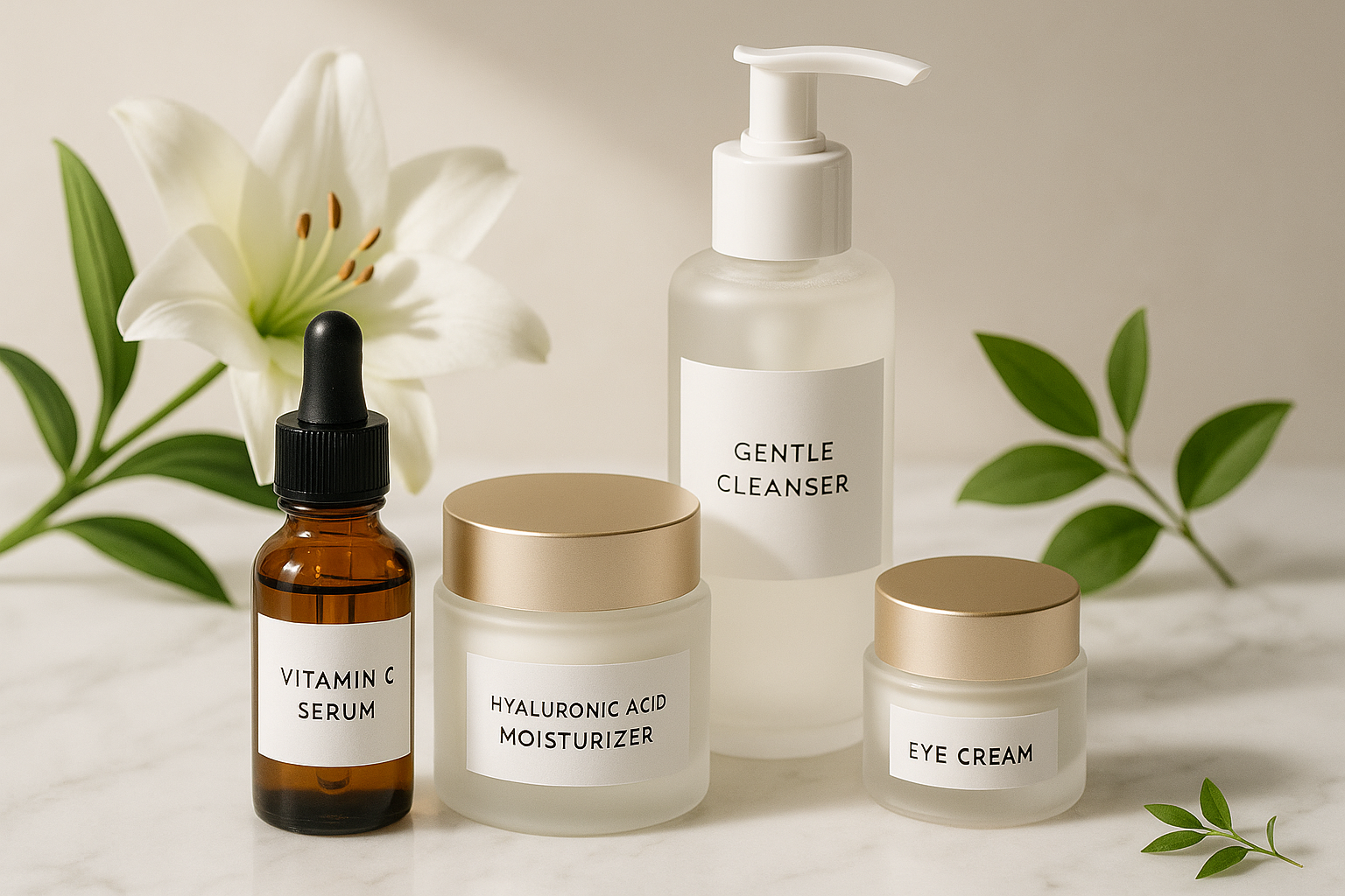 Women's Luxury Skincare Set - Product Photography