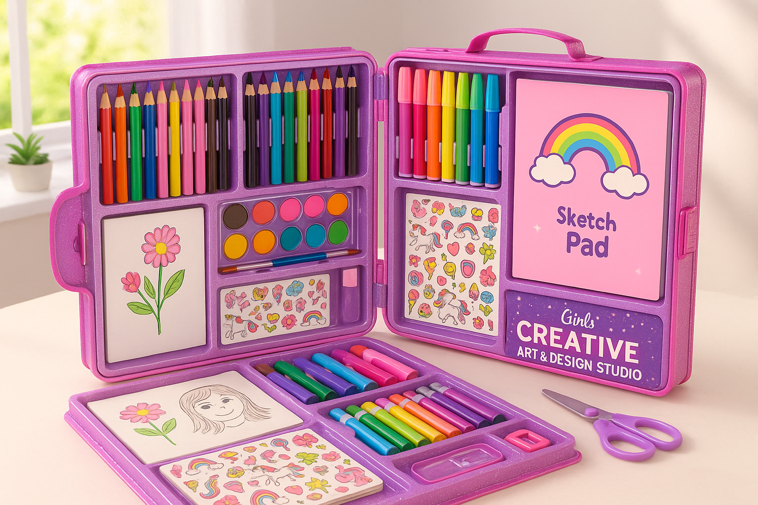 Girls' Creative Art & Design Studio Kit - Product View