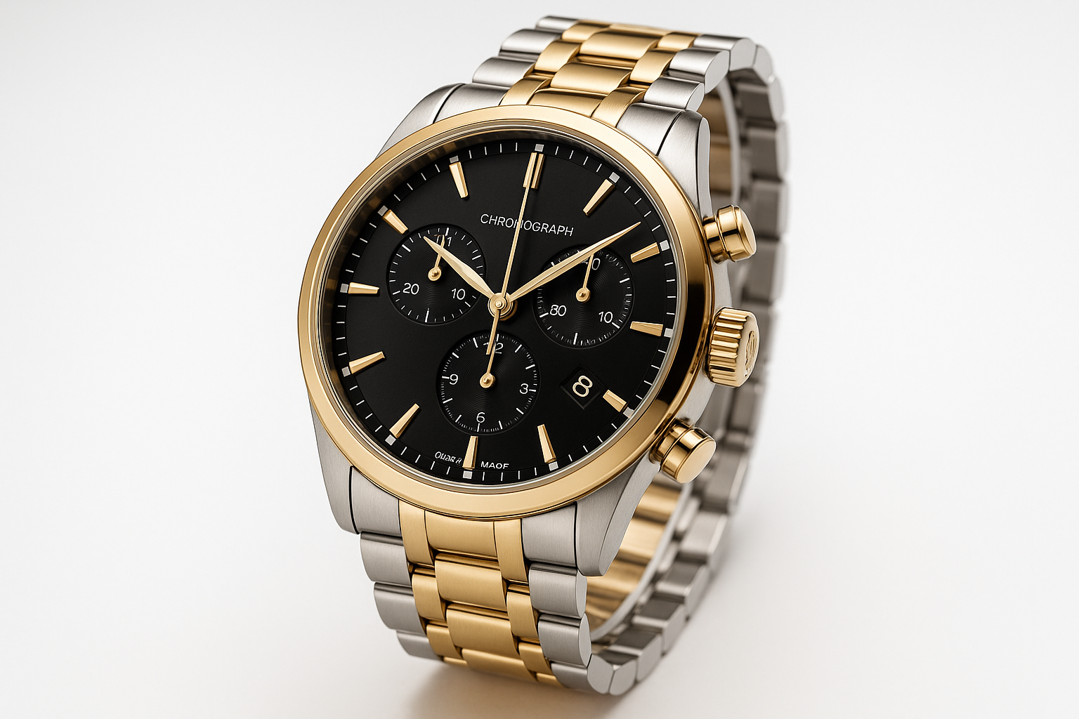 Two-Tone Black Dial Steel Bracelet - €1,599
