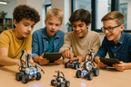 Boys Building and Programming Robots - Lifestyle