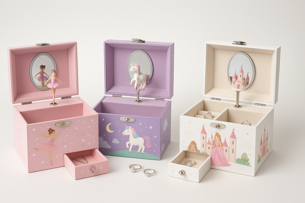 Girls' Musical Jewelry Box Collection - Product Display