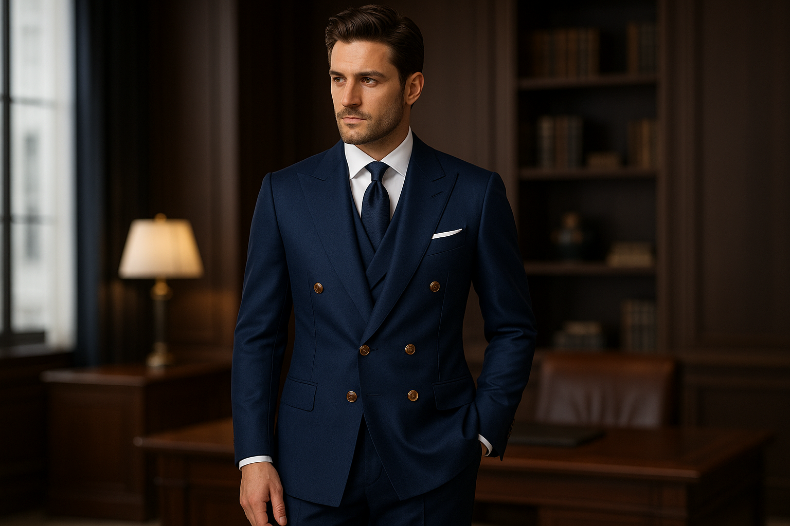 Marine Blue Classic Fit