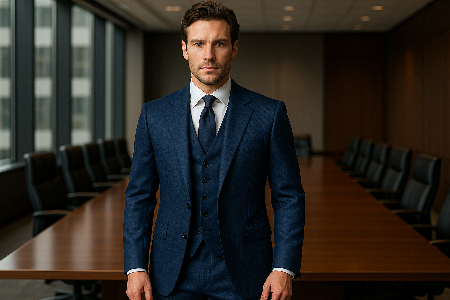 Marine Blue Regular Fit