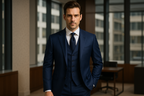 Marine Blue Slim Fit