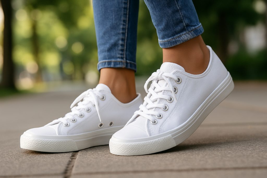 Women's canvas sneakers lifestyle