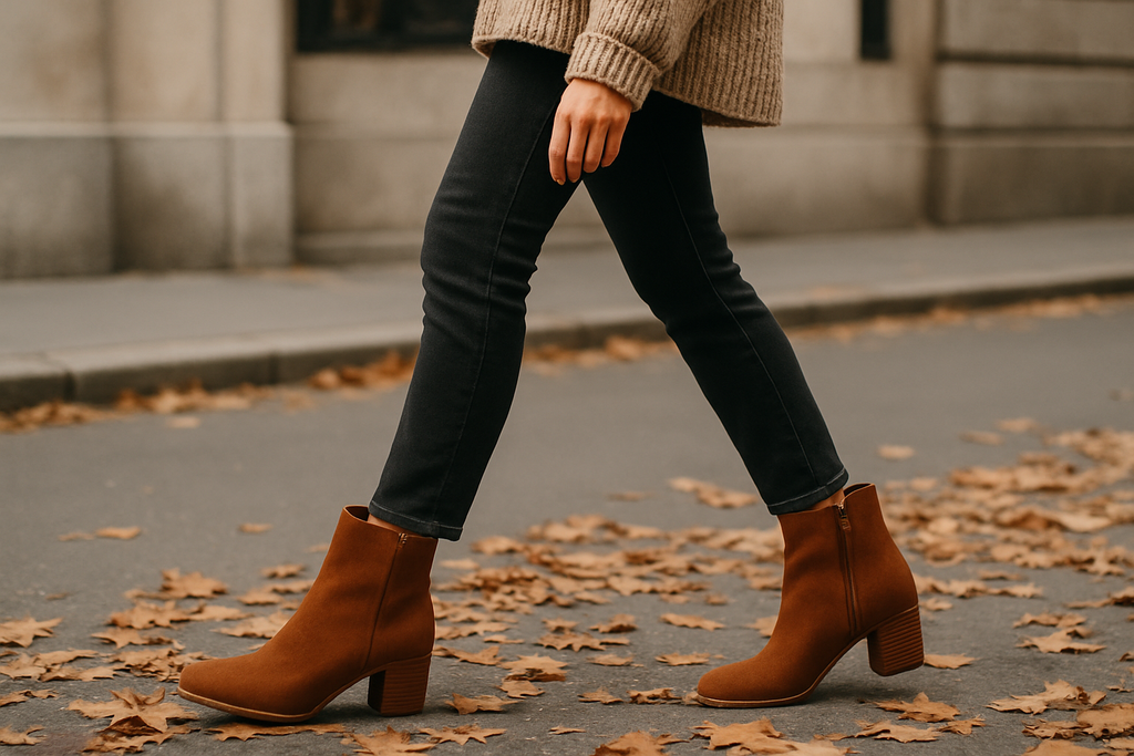 Women's suede ankle boots lifestyle