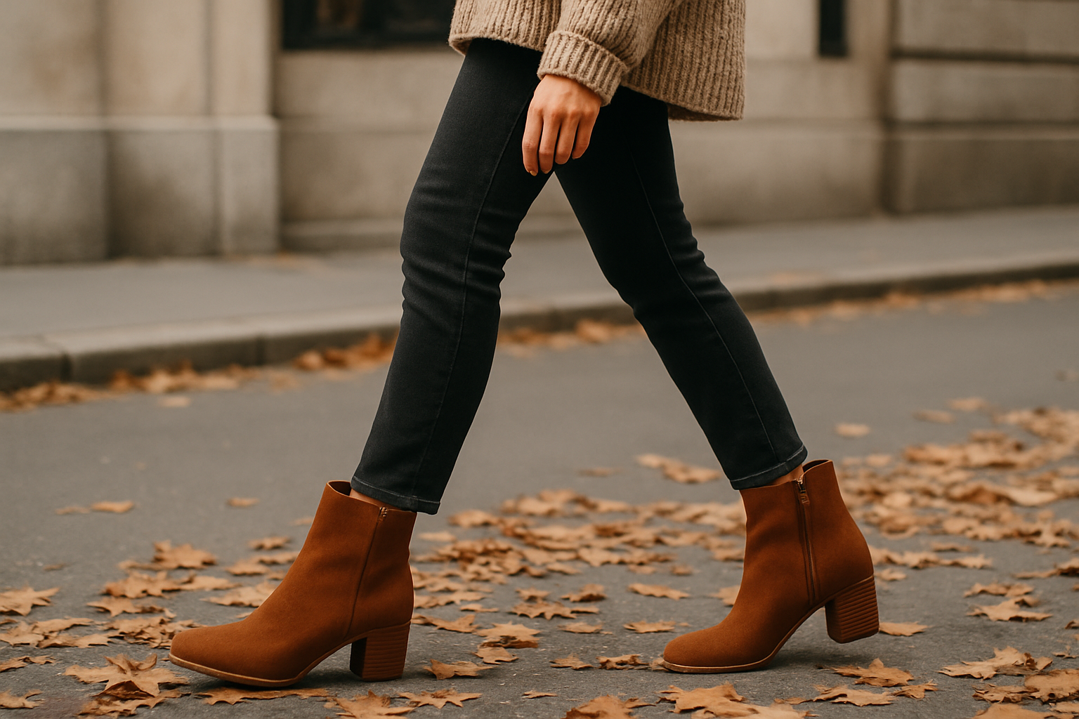 Women's suede ankle boots lifestyle